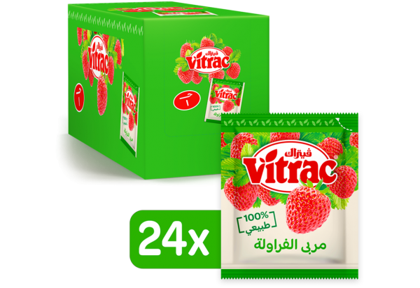 Vitrac Strawberry Jam Sachets - 25 gm